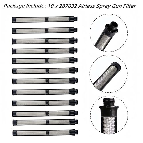 Image of 287032+287033 60 & 100 Mesh Airless Paint Sprayer Gun Filters Kit-24PC | Fits For Graco Contractor PC, Contractor II FTx Spray Guns - High-Performance Replacement Filters