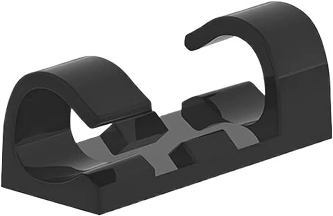 Adhesive Cable Clips 120/240Pcs Cable Clips with Strong Self-Adhesive Management TV PC Wire Holder Sticky Tidy and Organizer Cord and Wires(L-120Pcs-Black)