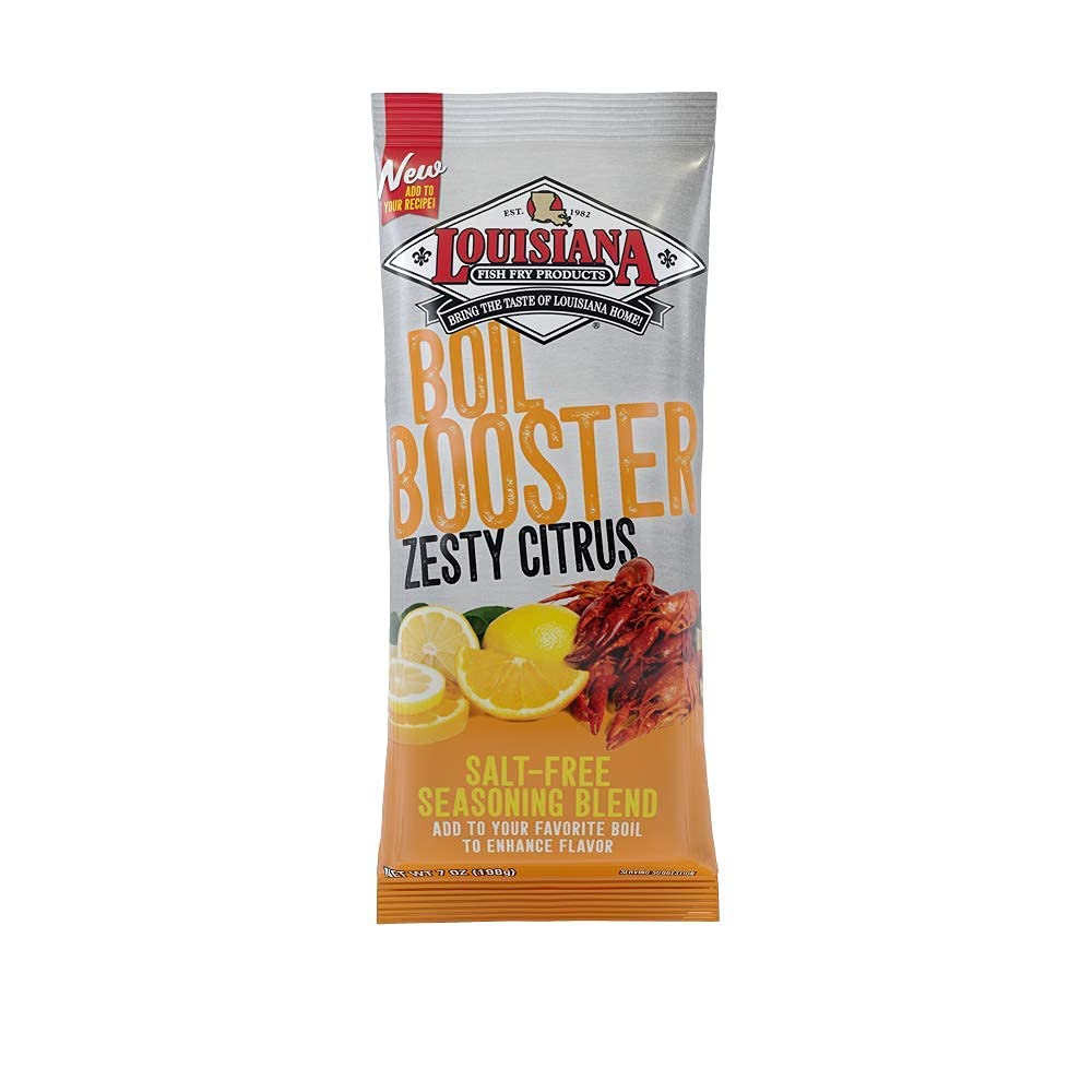 Best By 01/13/28 Louisiana Fish Fry, Zesty Citrus Boil Booster, 7 oz (Pack of 4)