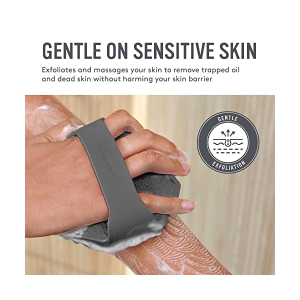 Sud Scrub Antimicrobial Silicone Body Scrubber, Exfoliating Body