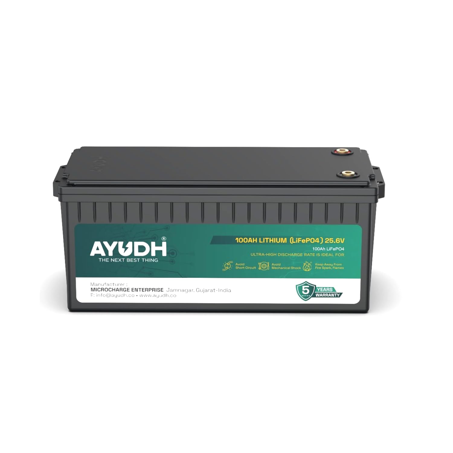 AYUDH 24 Volt 100AH Lithium Ferro Phosphate Inverter Battery, Solar Compatible, Long Life Up to 20 Years, Works with Any Normal Inverter, 5 Years Warranty-image-8