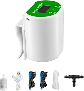 temporizador de irrigação,ERYUE Sistema de rega automática Dispositivo de rega temporizado Kit de irrigação por gotejamento para terraço jardim para plantas em vasos rega de férias