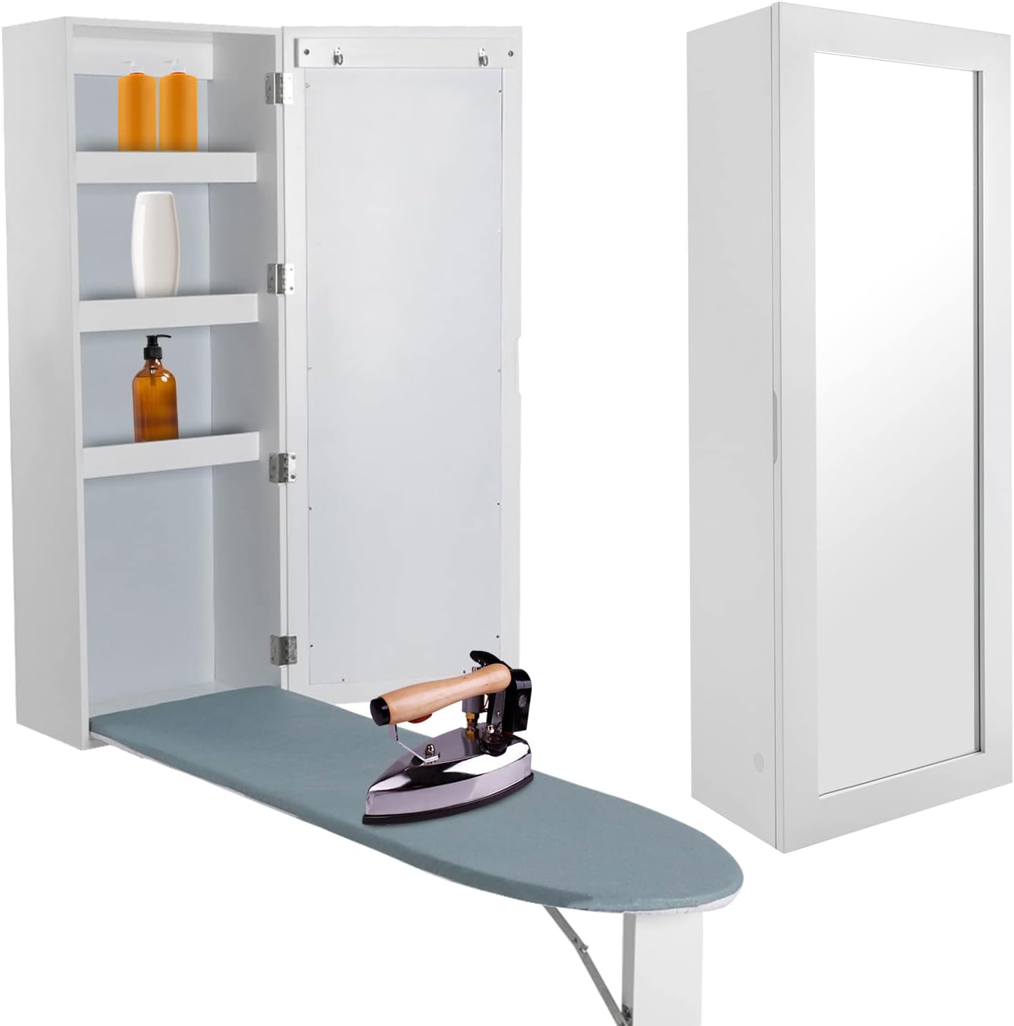 DYRABREST Wall Mount Ironing Board Builtin Swivel Ironing Board Foldable