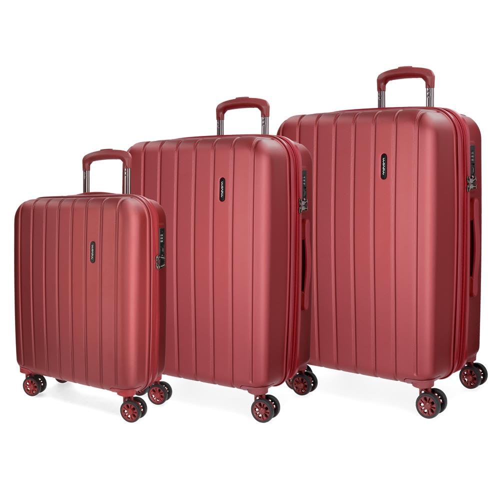 MOVOM Suitcase Set, Red, One Size