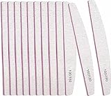 12PCS Professional Nail Files Double Sided Emery Board 100/180 Grit Washable Nail Files, Fingernail Buffering Files Manicure Tools Nail Styling Tools Pet Grooming Tools