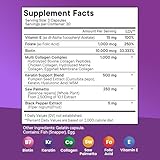 NEW AGE Biotin Collagen Keratin Hyaluronic Acid - 50,000mcg Hair Growth Vitamins for Men and Women, Nails, Hair, Skin Vitamins and DHT Blocker with Vitamin E Folic Acid Pumpkin Seed MSM- 180 Count