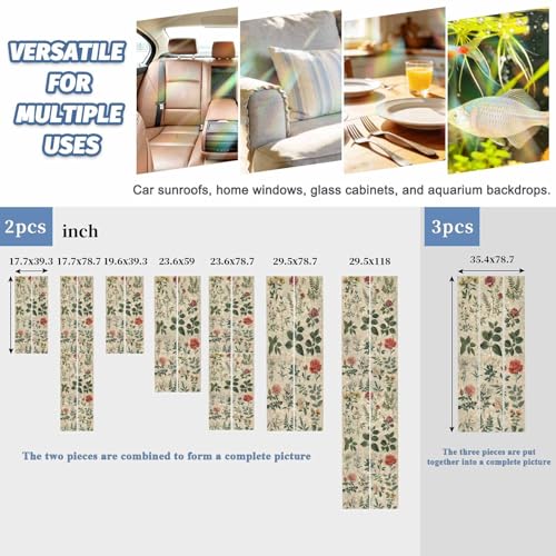 Película decorativa para ventana con efecto arcoíris 2 piezas miniatura 5