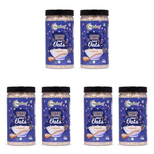 Image of Nutriorg Organic Instant Oats 800g (Pack of 6 x 400 gm)