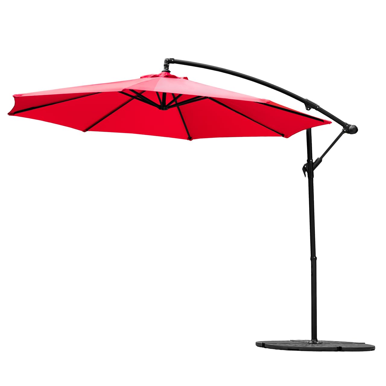 Harrier 3m Cantilever Parasol Umbrella | Overhanging Parasol with Steel Frame & UV-Resistant - Multiple Colours & Upgrade Options (Dark Red, 1. Parasol Only) — image 1