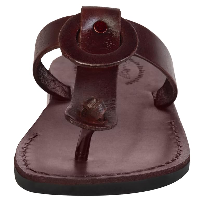 Holy Land Market Men/Women Biblical Jesus Leather Sandals/Slides From Jerusalem (Shepherd's Field IV)2