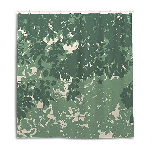 Rideau de douche imperméable en polyester vert 168 x 183 cm résistant aux éclaboussures