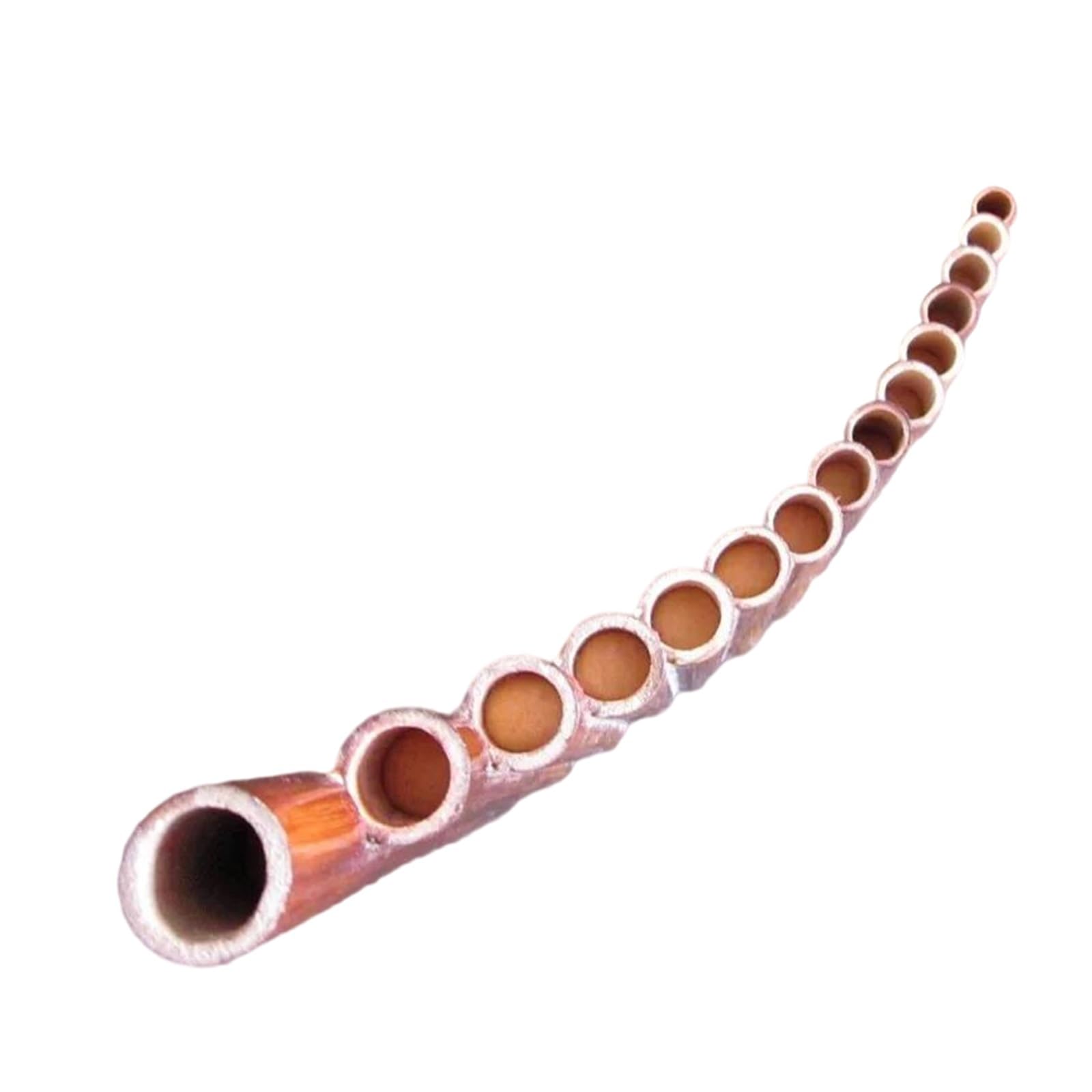 Panflöte 15 Rohr Bambus Blasinstrument G Taste Handgefertigt Professionelle Leistung(Left hand)
