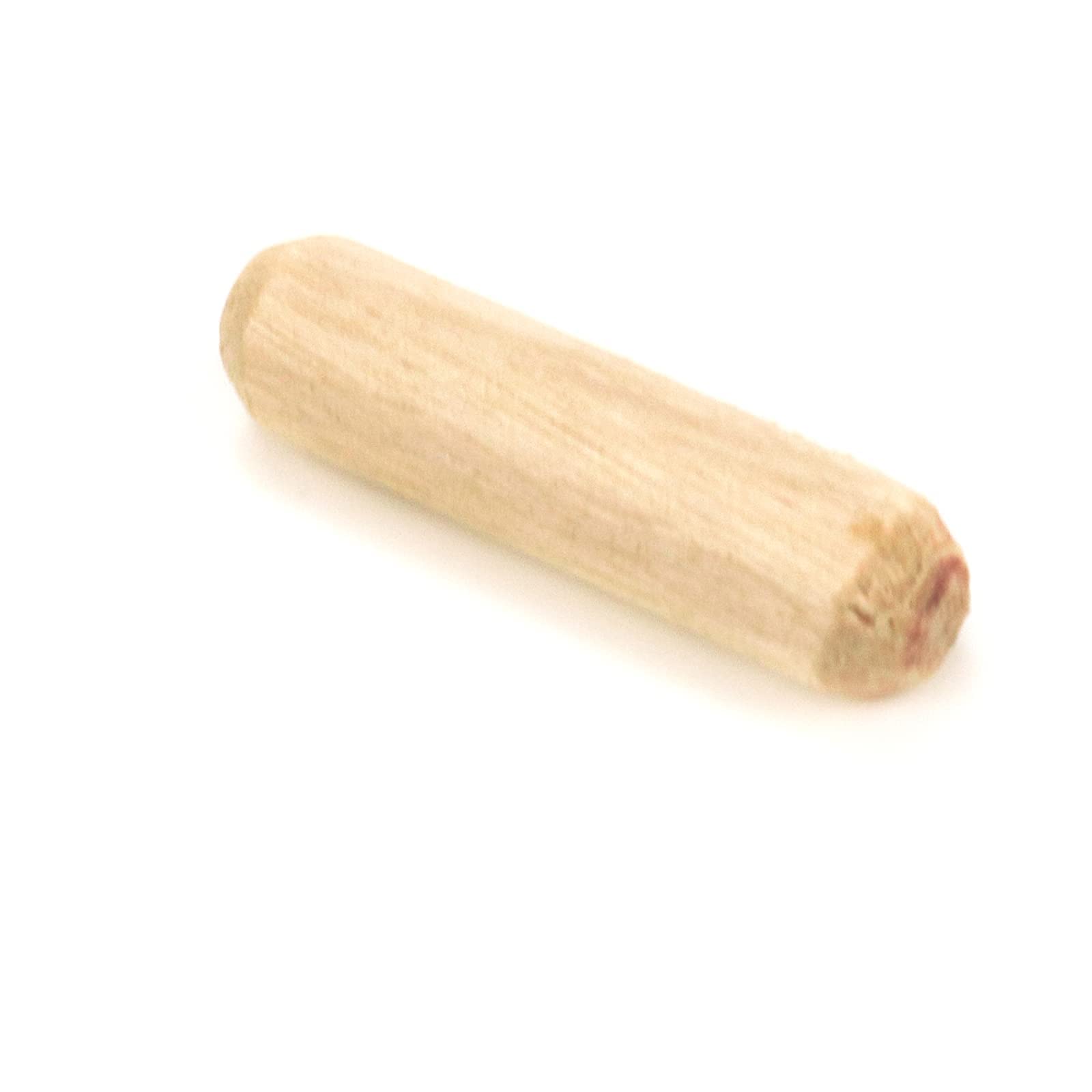 Geesatis 250 Pcs Wooden Dowel Pin 6 x 30 mm Straight Grooved Pins Fluted Dowel Beveled Ends Pins for Furniture, Door 1