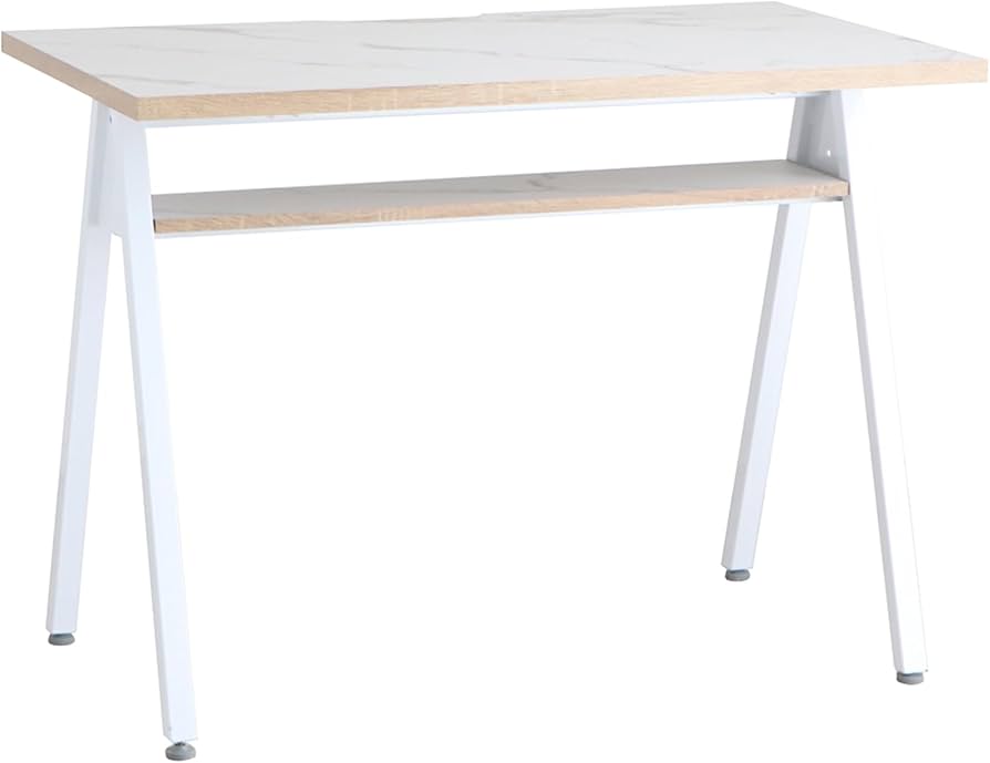 【新品・送料無料】ＰＤデスク　ブラック／ホワイト／ウォールナット プラン木製デスク W800×D600 ナチュラル×ブラック脚 引出付き RFPD