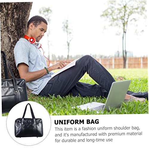 Shoulder Pu Commuter Bag Single-shoulder Briefcase Capacity Laptop Carrier for Men and Women Fashionable and Clean Design Earphone Jack3