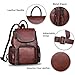 IVTG Genuine Leather Backpack for Women Shoulder Bag Vintage Designer Back Bag Fashion Rucksack Casual Daypack (Coffee)