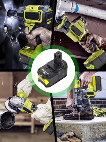 Image of 2Pack 8000mAh High Capacity Replacement for Ryobi 18V Battery and Charger