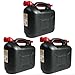 BAUPROFI 3er Set: 3X Benzinkanister 10 Liter schwarz KKS 10 PE Reservekanister
