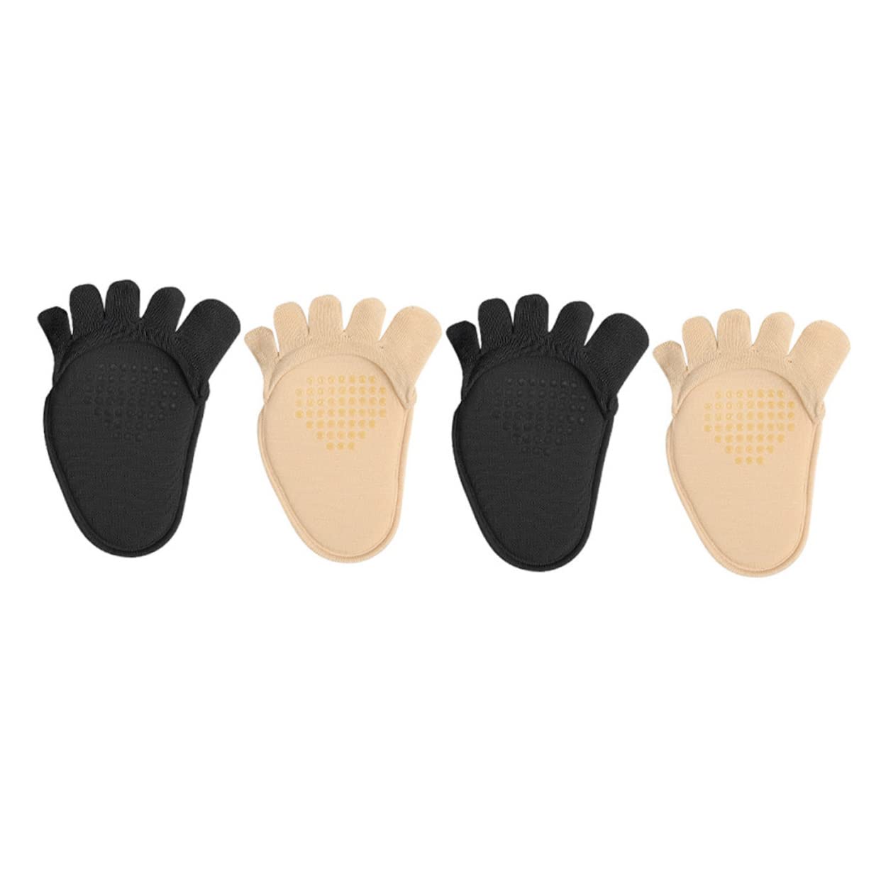 IWOWHERO Half Socks for Pointed Toe Heels Soft Toe Padding Anti-Slip and Comfortable for Women