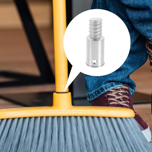 HOMSFOU 1 Stück Gewindespitze für Besenstiel: 19mm Aluminiumlegierung mit robustem Gewindeende - Kompatibler Stielersatz für Reinigungsgeräte & Teleskopstangen