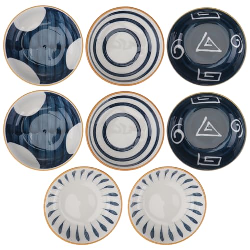 Garneck Set Di Ciotole Per Salse Giapponesi Da 8 Pezzi Mini Piatti Per Salse Ciotole Per Salse in Ceramica Impilabili Per Condimenti