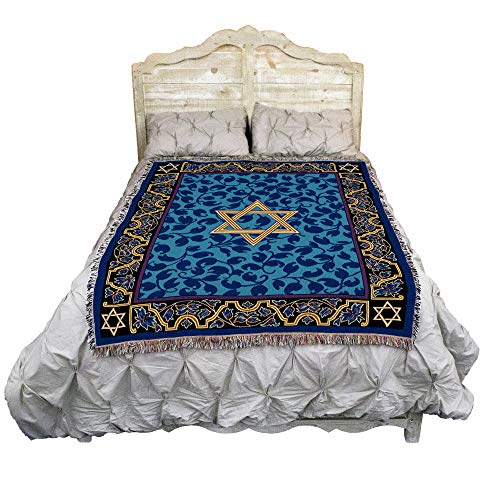 Pure-Country-Weavers-Magen-David-Blanket-Star-of-David-Gift-Hanukkah-Tapestry-Throw-Woven-from-Cotton-Made-in-The-USA-72×54 Pure Country Weavers Magen David Blanket Star of David Gift Hanukkah Tapestry Throw Woven from Cotton Made in The USA 72×54