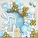 Kit Arco Palloncini Blu E Coriandoli 14 Pezzi – 151 Palloncini Viola E Oro Per Feste, Matrimoni, Compleanni E Baby Shower