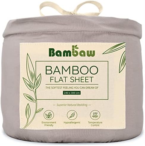 Navy Double Sheet Flat | Bamboo Bedding | Double Flat Sheet | Luxury Bedding Double | Keep Cool At Night | Dust Mite Mattress Protector | Super Soft Blanket | Navy Flat Sheet | 240x290 | Bambaw