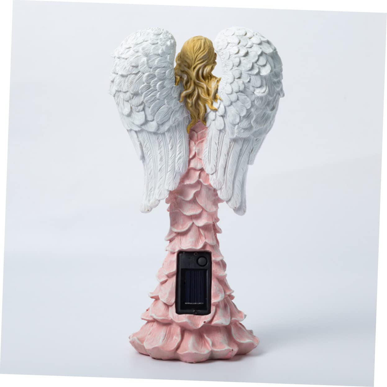 GALPADA Solar Powered Angel Lamp Charming Outdoor Garden Decor Elegant Angel Shaped Light for Lawn and Patio Solar Spot Lights with Beautiful Craftsmanship for Home and Garden