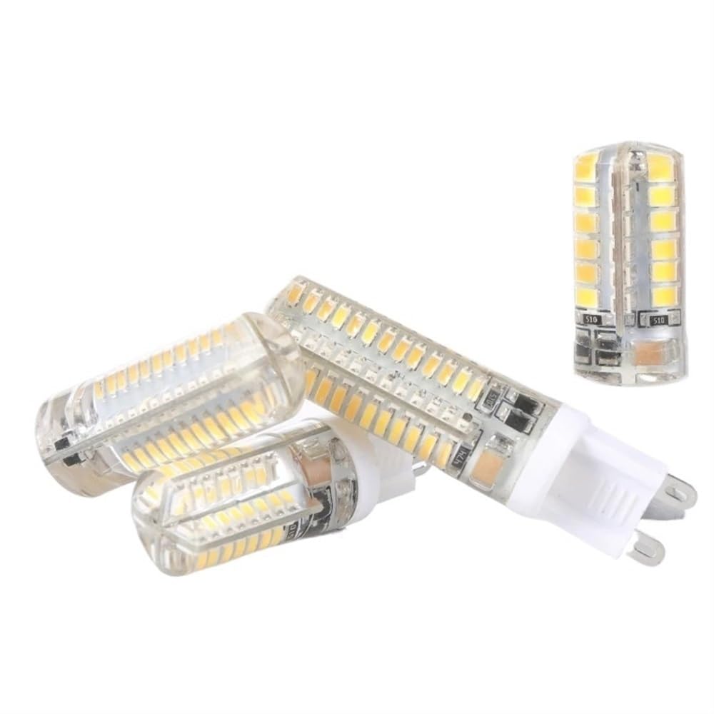 HHF Illuminazione domestica, Confezione da 50, Lampadina LED a Mais 3W/5W/7W AC220V-240V G9 SMD3014 Lampada a LED a 360 gradi(Cold White,7W)