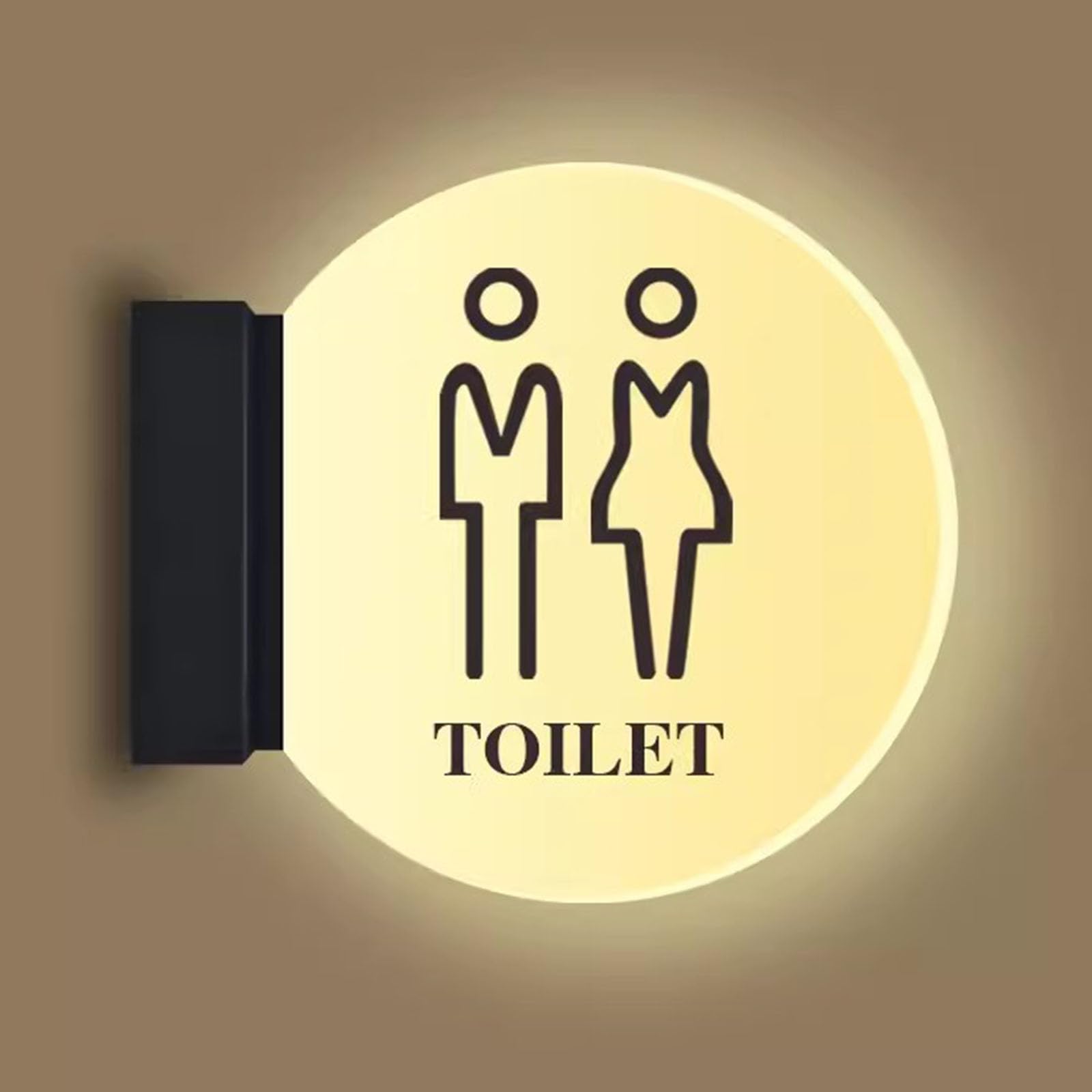 vrfvsdasAAS LED restroom sign, Bathroom Acrylic Lighted Lit Sign, 18cm, Wall Hanging Mount, for Bar Mall Washroom, Public Restrooms Service