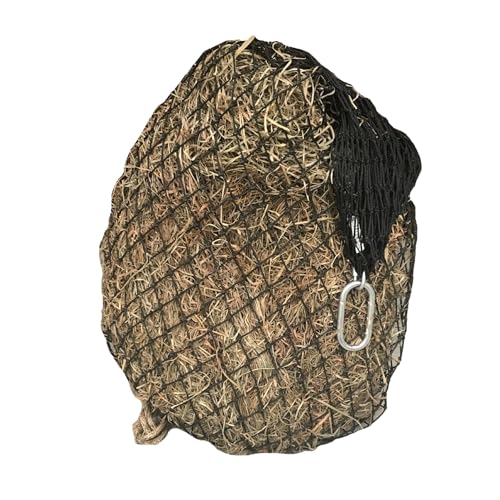 hay chix Hay Net for Horses | Slow Feed Hay Bag Feeder | Marine-Grade UV Treated Nylon | Holds 4-6 Flakes | Half Bale Net (1 3/4