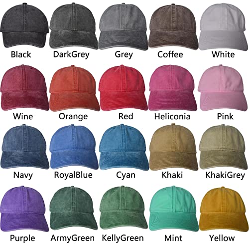 Image of TSSGBL Vintage Cotton Washed Baseball Cap S to XXL Unstructured Low Profile Adjustable Distressed Dad Hat for Men Women