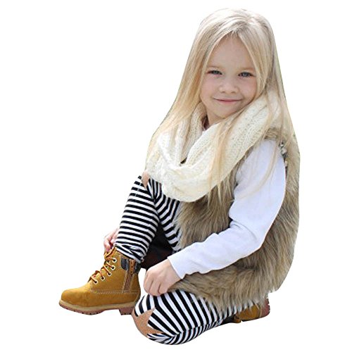 Girls Faux Fur Vest Jacket Warm Winter Fluffy Thick Outwear Coat Kids Sleeveless Fuzzy Waistcoat Trendy Clothes2
