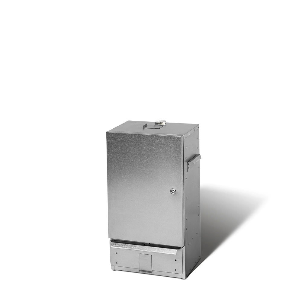 SMOKI Räuchertechnik Forno per affumicatura 70 x 39 x 26 cm, in lamiera d'acciaio FAL, 7011, argento