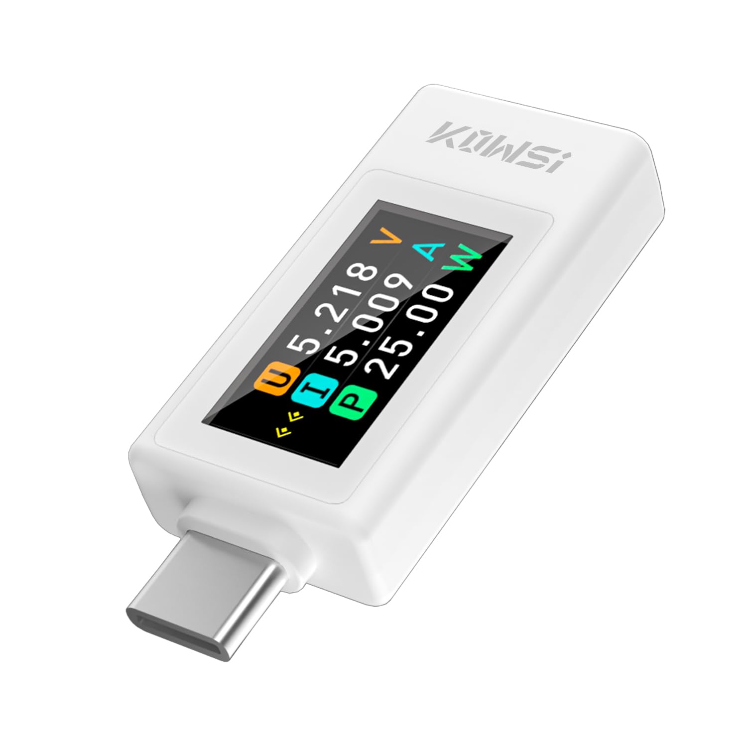 4-30V 0-8A USB Power Meter, Digital USB A Tester for Power Bank Capacity & Fast Charge Detection (QC2.0/3.0), Voltage Current Multimeter - KWS-2303C (White)-image-45