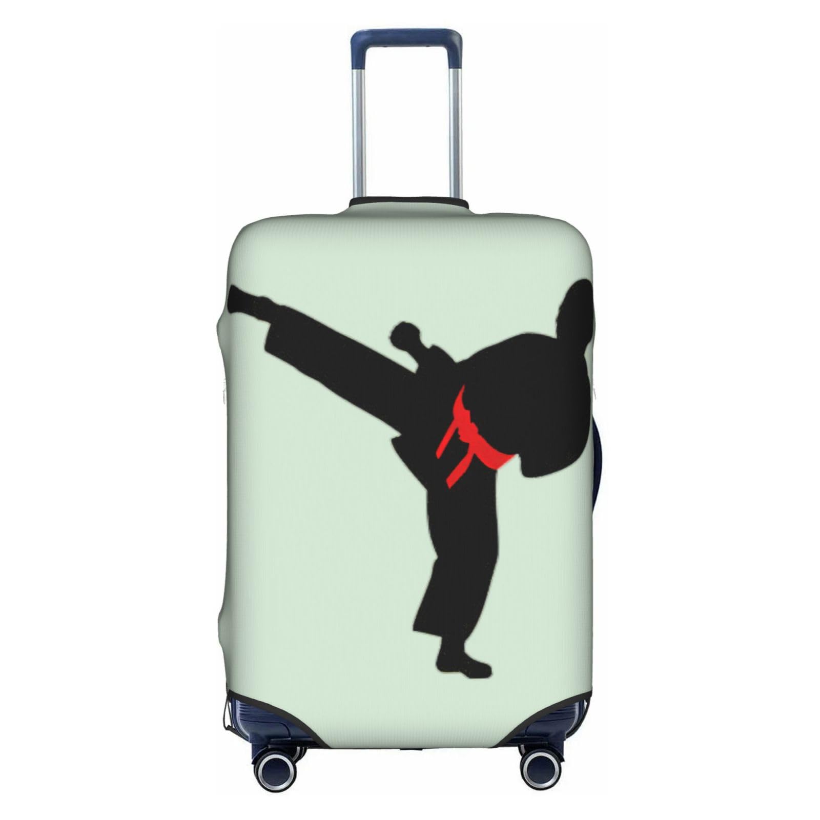 Housse de valise anti-rayures Karaté Boy Large blanche lavable - 8