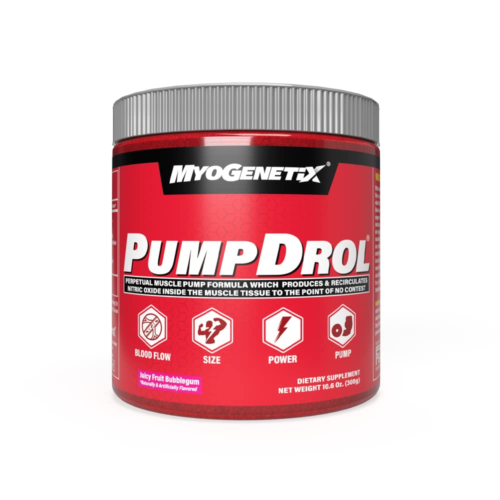 [BRSRGCACBUNRM2AV] MYOGENETIX® PUMPDROL® 10.6 Oz. (60 Servings) Juicy Fruit Bubblegum Flavour