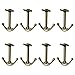 DEEKOUDT Ball Two Prong Ceiling Hook for Closet Top Bathroom Kitchen Cabinet Garage Pack of 8 (Bronze)