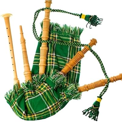 Kids Bagpipe Toy Traditional Scottish Design in Multiple Tartan Patterns, Perfect for Beginners and Fun Play Irish National