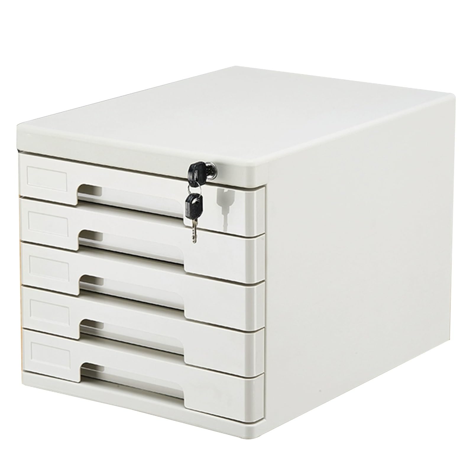 SnamicE A4 Lockable Office Desk-5-Layer Storage Cabinet For Documents & Supplies,Multi-Tier File Storage Box For Office Use,