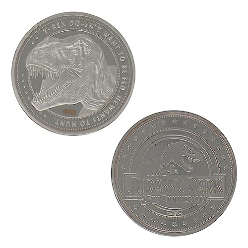 Moneda coleccionable Jurassic Park 25 aniversario T-Rex miniatura 2