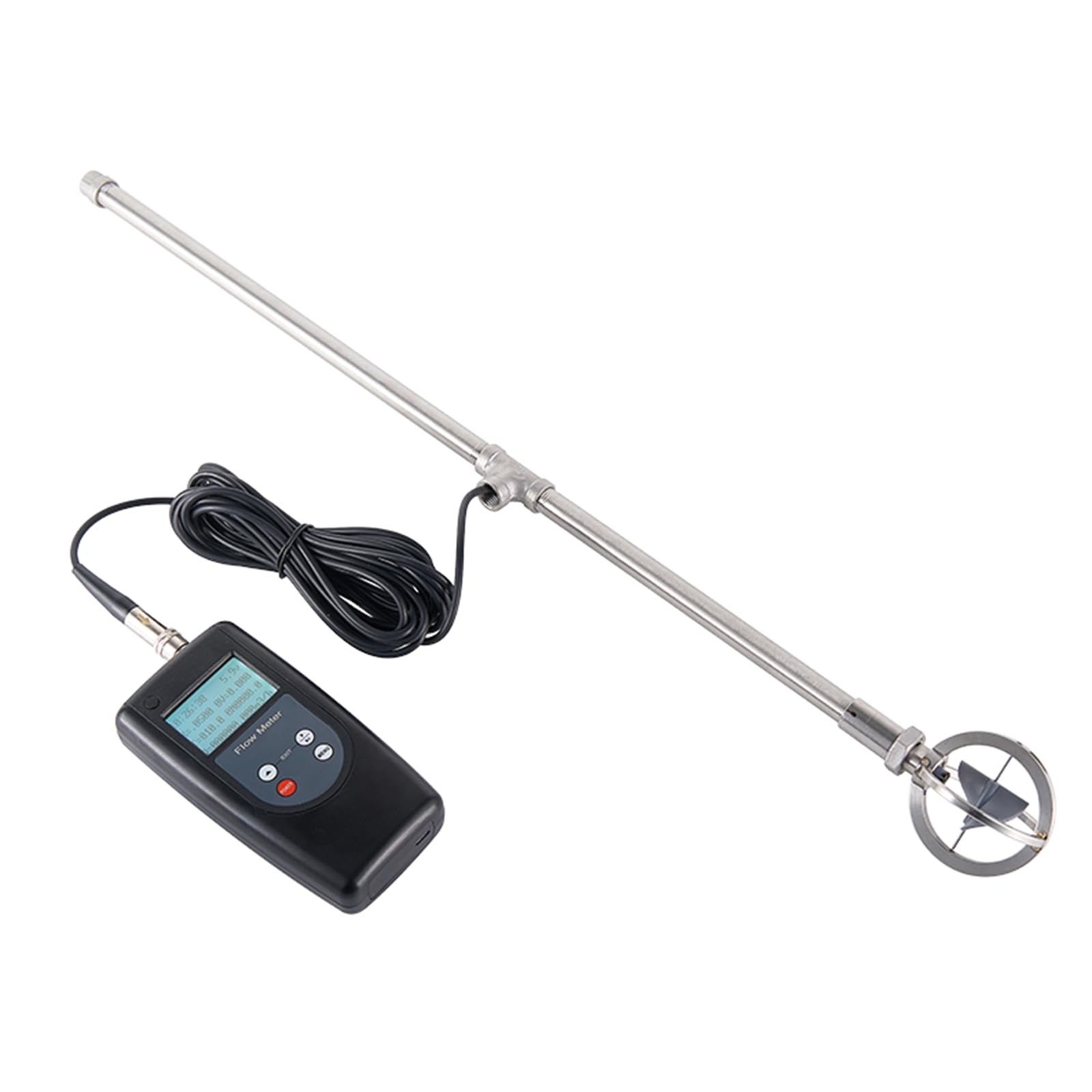 FM-100V5 Medidor de flujo de velocidad portátil Medidor de flujo de agua Rango de velocidad 0.01~5.00 m/s, rango de temperatura -10℃~50℃