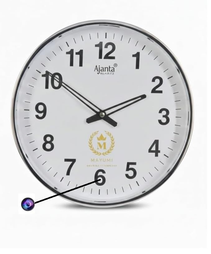 WiFi 1080P Spy Wall Clock Hidden Camera Security Secret Nanny Cam with Live Audio & Video Recording (32GB inbuilt Memory)-image-14