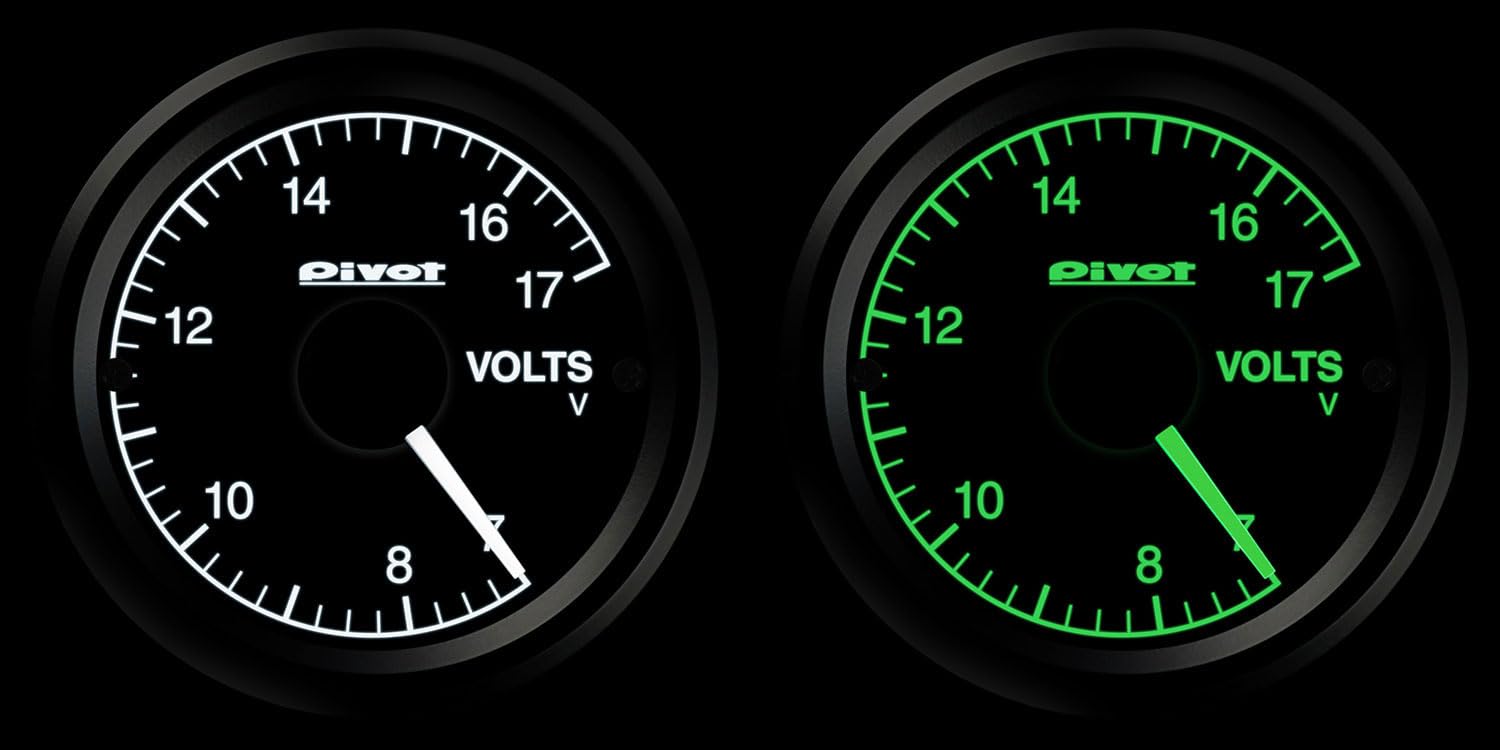 Amazon | ピボット(Pivot) GT GAUGE-52 電圧計 グリーン照明 GSV