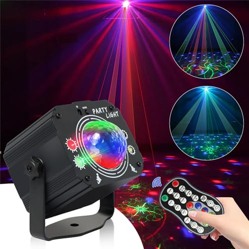 USB Powered 60-Patterns 240 Conbination Effects Stage Light Party Light Sound-Activated Disco Ball Laucnpty DJ Party Light Ideal for Christmas, Raves, Home Karaoke, Dance, Clubs, and Bar Parties
