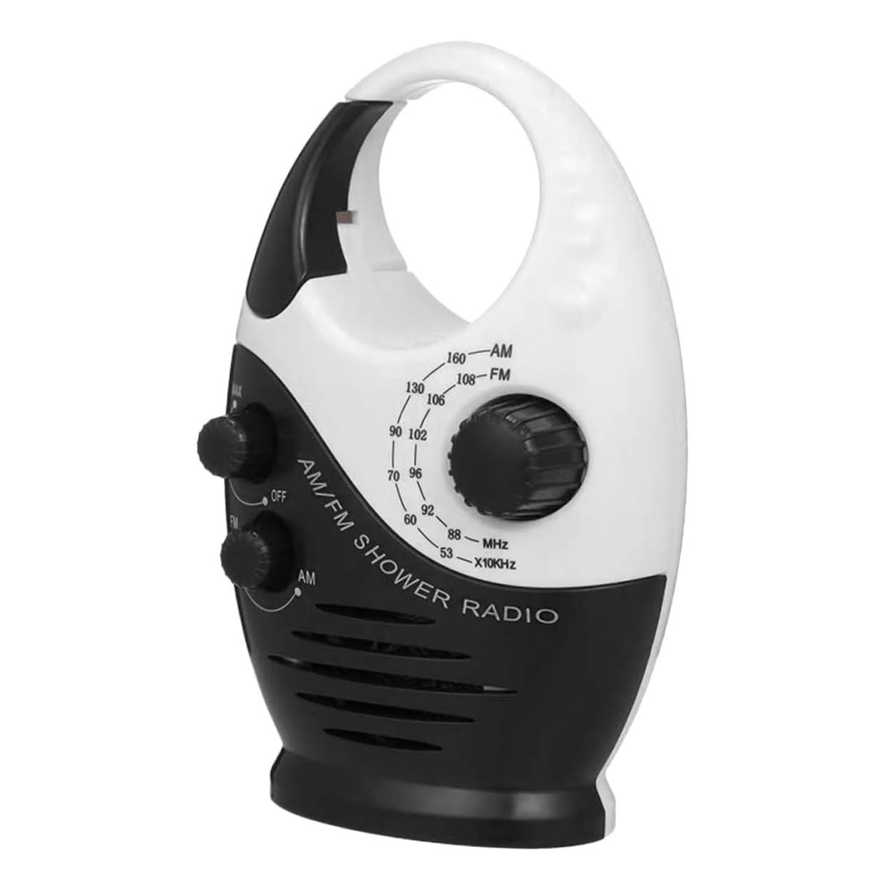 Radio de Ducha Portátil Am/FM de Plástico con Asa Gancho