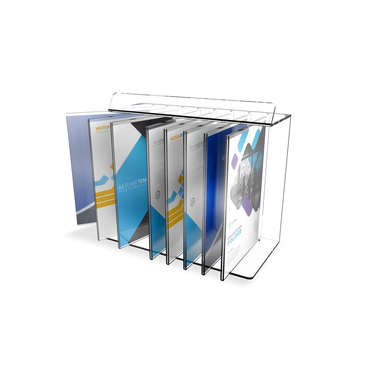 Libro de Metacrilato con 5 Páginas – Expositor Acrílico Transparente para Fotos, Gráficos, Textos y Presentaciones en Tiendas y Museos
