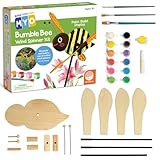 MindWare Make Your Own Bumble Bee Wind Spinner Wood Craft Kit - Build & Decorate for Ages 8 & Up