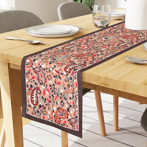 Image of Homerz Premium Runner for Dining Table, 13x72 inch Size, Smooth Velvet Fabric, Antiskid Backing (Gulbahar)